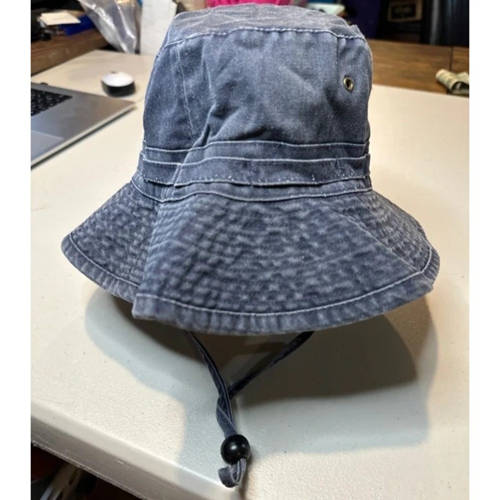 Dorfman Pacific Cotton Fishing Hat Size L Chin Strap Bucket Beach Outback Safari